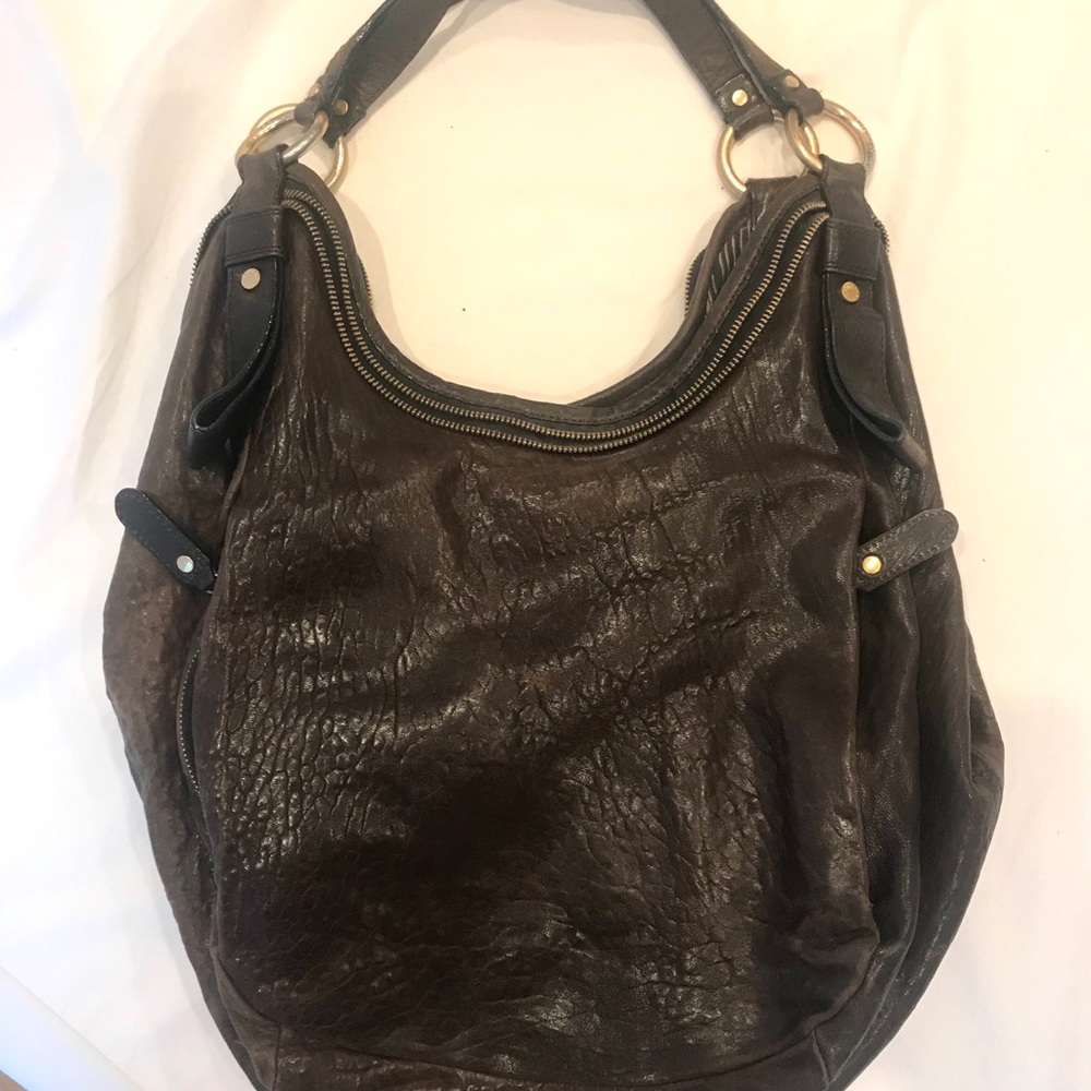 BCBG Brown Leather Handbag